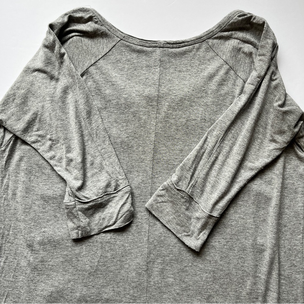 Dolan T-Shirt Anthropologie Blue & Gray  Lamai Embroidered Top Southwestern Sz M - Picture 14 of 15